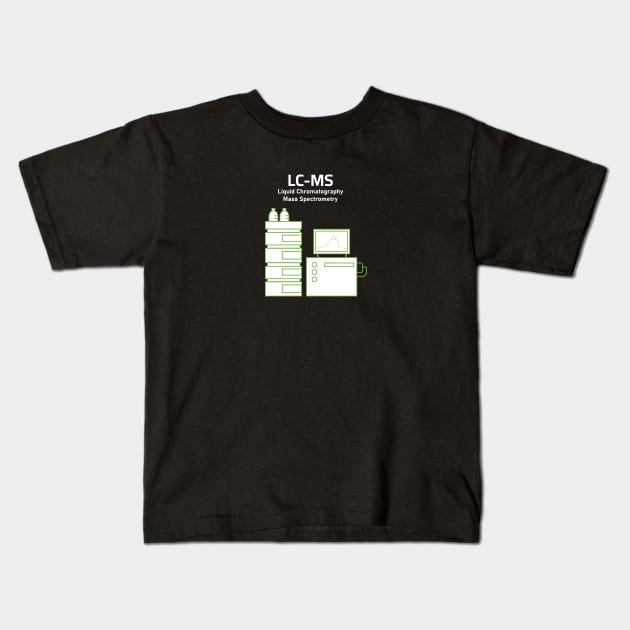 LCMS Liquid Chromatography Mass Spectrometry Kids T-Shirt by Science Design